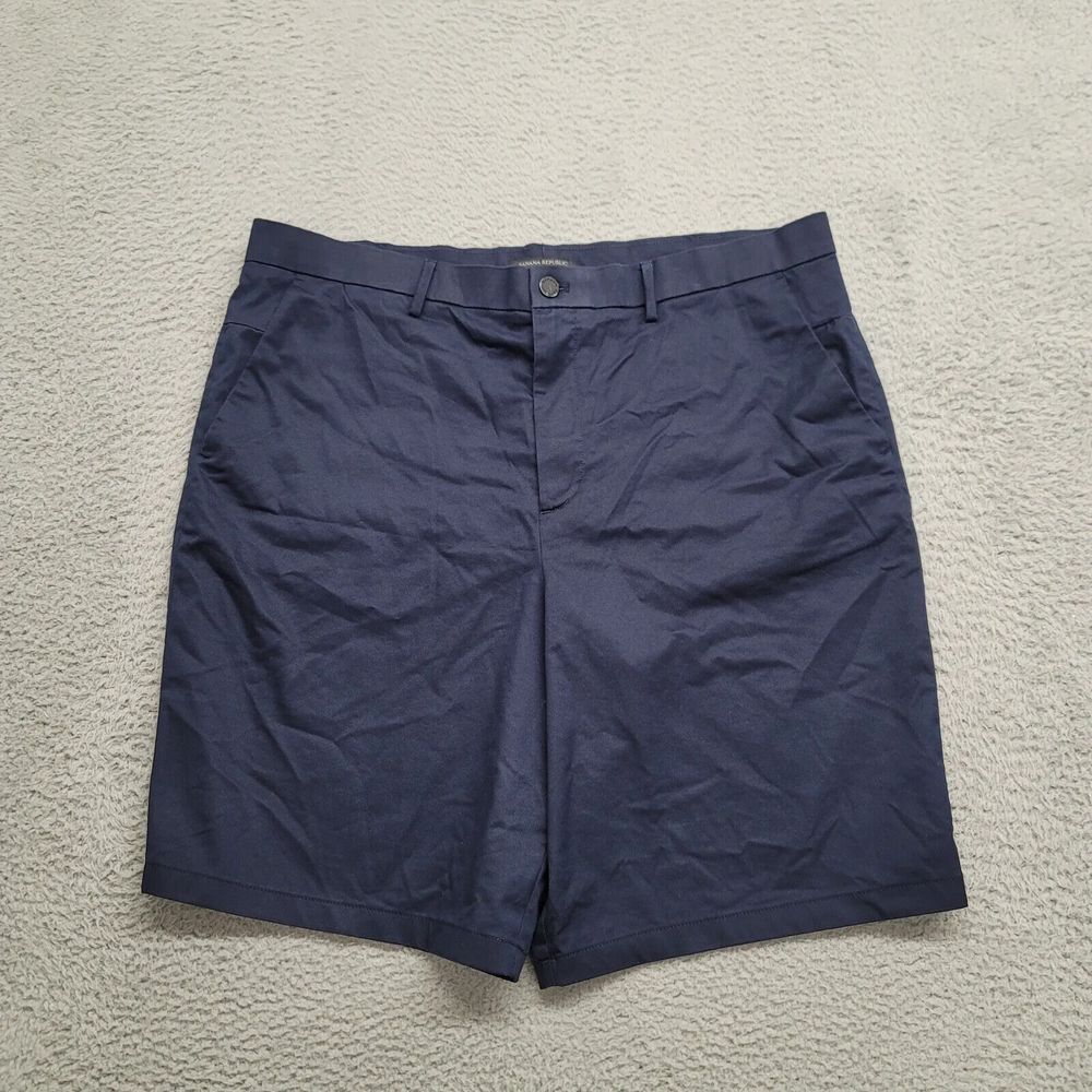 Banana Republic‎ Shorts Mens 41 Blue Emerson Short Flat Front Chino Preppy